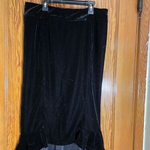 Killstar Black Velvet Skirt